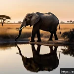 Home 20 보츠와나에서 사진 촬영 시 주의사항 - A respectful wildlife photographer in Botswana observing elephants from a safe distance during golde...