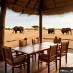 Home 18 보츠와나에서 가성비 좋은 숙소 찾기 - A cozy family lodge in Botswana nestled within a lush national park, featuring rustic wooden cabins ...